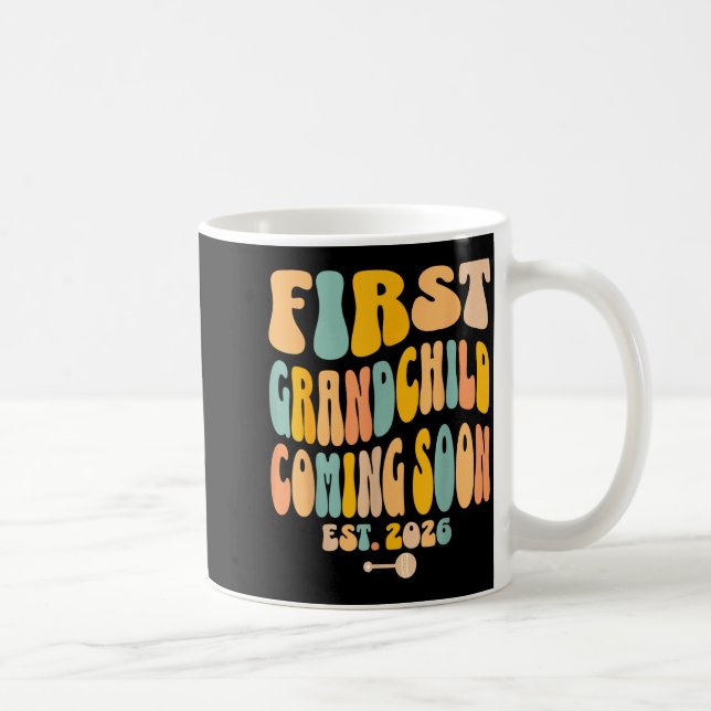 First Granhild Coming Soon 2026 Baby Announcement  Coffee Mug (Right)
