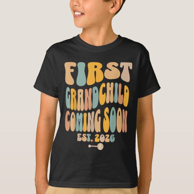 First Granhild Coming Soon 2026 Baby Announcement  T-Shirt (Front)