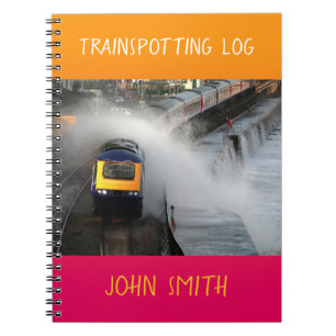 First Great Western train buff log personalised Notebook