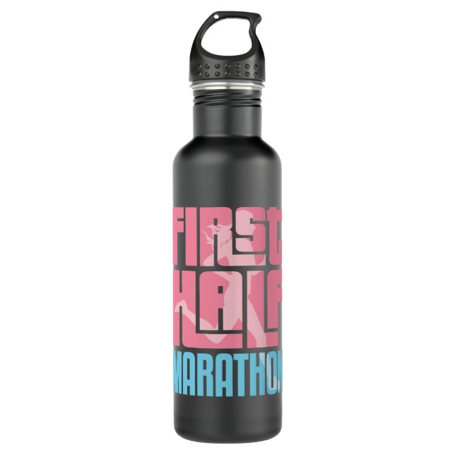 First Half Marathon 13.1 Runner Race 710 Ml Water Bottle (Front)