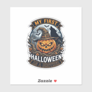 First Halloween As Brother Pumpkin Wolf Moon_1