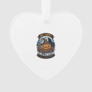 First Halloween As Brother Pumpkin Wolf Moon_1 Ornament