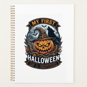 First Halloween As Brother Pumpkin Wolf Moon_1 Planner