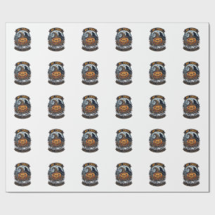 First Halloween As Brother Pumpkin Wolf Moon_1 Wrapping Paper