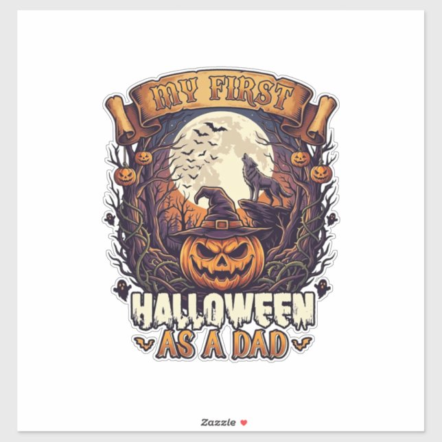 First Halloween As Dad Pumpkin Wolf Moon_1 (Sheet)