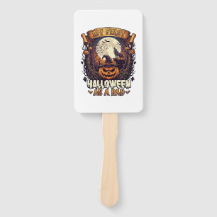 First Halloween As Dad Pumpkin Wolf Moon_1 Hand Fan