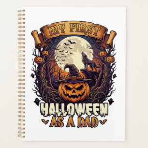 First Halloween As Dad Pumpkin Wolf Moon_1 Planner