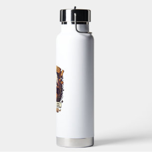 First Halloween As Dad Pumpkin Wolf Moon_1 Water Bottle