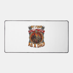 First Halloween As Dad Zombie Haunted House Gravey Desk Mat