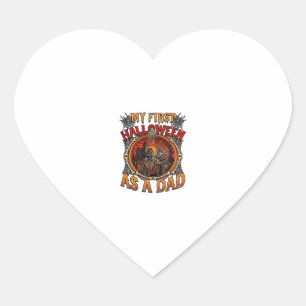 First Halloween As Dad Zombie Haunted House Gravey Heart Sticker