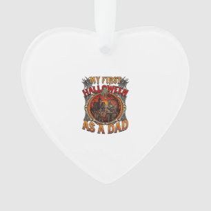 First Halloween As Dad Zombie Haunted House Gravey Ornament