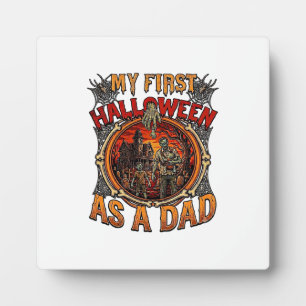 First Halloween As Dad Zombie Haunted House Gravey Plaque