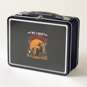 First Halloween As Grandfather Wizard Bat Moon_1 Metal Lunch Box