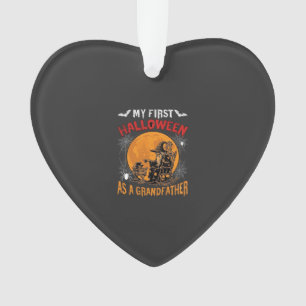 First Halloween As Grandfather Wizard Bat Moon_1 Ornament