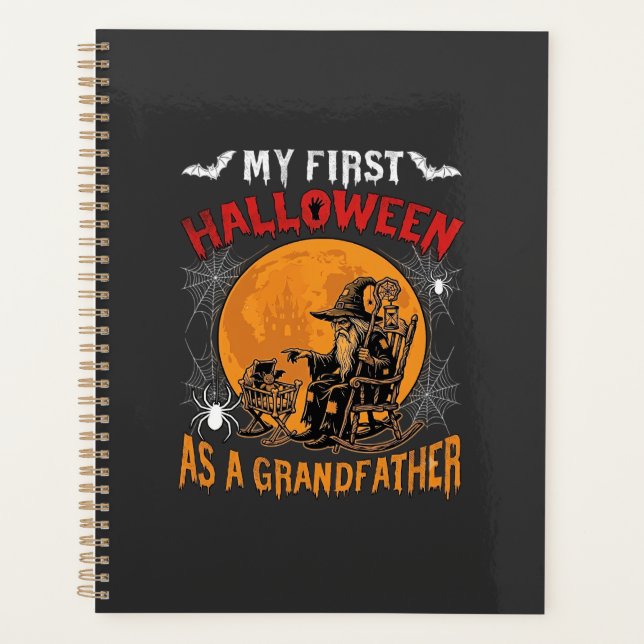 First Halloween As Grandfather Wizard Bat Moon_1 Planner (Front)