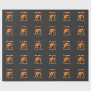 First Halloween As Grandfather Wizard Bat Moon_1 Wrapping Paper