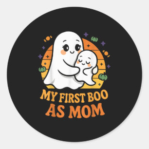 First Halloween As Mom 1st Time Mother Classic Round Sticker