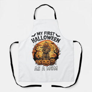 First Halloween As Mum Pumpkin Scarecrow Baby Moon Apron