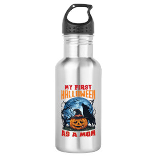 First Halloween As Mum Pumpkin Wolf Moon_1 532 Ml Water Bottle
