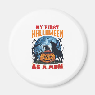 First Halloween As Mum Pumpkin Wolf Moon_1 Magnet