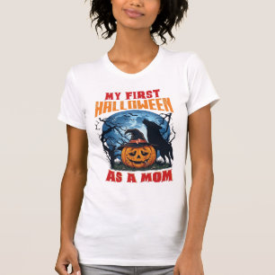 First Halloween As Mum Pumpkin Wolf Moon_1 T-Shirt