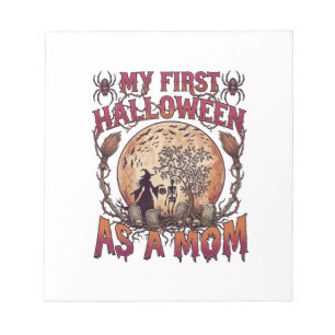 First Halloween As Mum Witch Skeleton Moon_1 Notepad