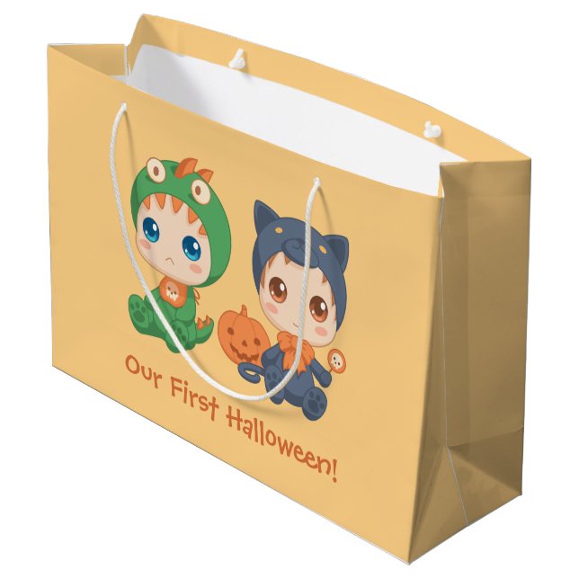 First Halloween Baby Large Gift Bag (Back Angled)