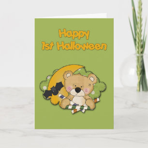 First Halloween Boy Bear Card