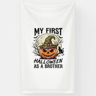 First Halloween Brother Vintage Pumpkin Moon Shirt Banner