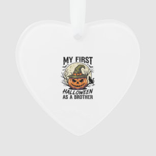 First Halloween Brother Vintage Pumpkin Moon Shirt Ornament