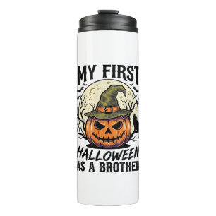First Halloween Brother Vintage Pumpkin Moon Shirt Thermal Tumbler