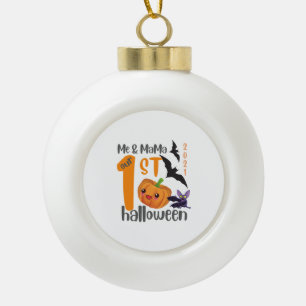 First Halloween Ceramic Ball Christmas Ornament