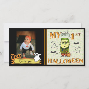 First Halloween Custom Photo Card