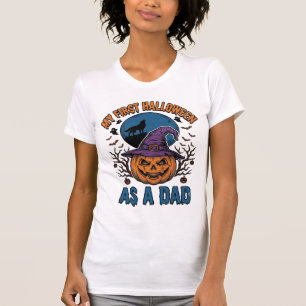 First Halloween Dad Vintage Pumpkin Wolf Shirt_1 T-Shirt