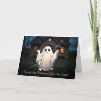 First Halloween in New Home Cute Ghost Wine