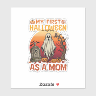 First Halloween Mom Ghost Tombstone Pumpkin_1