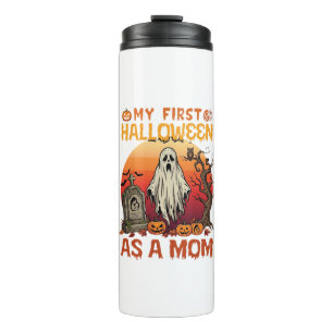 First Halloween Mum Ghost Tombstone Pumpkin_1 Thermal Tumbler