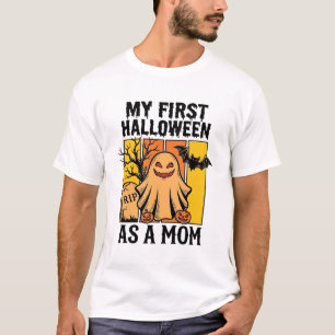First Halloween Mum Shirt Vintage Ghost Design_1
