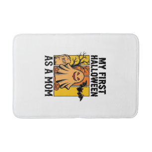First Halloween Mum Shirt Vintage Ghost Design_1 Bath Mat
