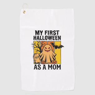 First Halloween Mum Shirt Vintage Ghost Design_1 Golf Towel