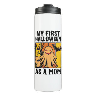 First Halloween Mum Shirt Vintage Ghost Design_1 Thermal Tumbler