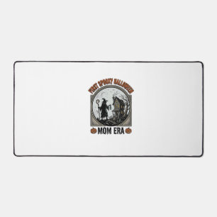 First Halloween Mum Vintage Engraving Haunted Witc Desk Mat