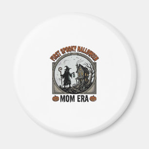 First Halloween Mum Vintage Engraving Haunted Witc Magnet