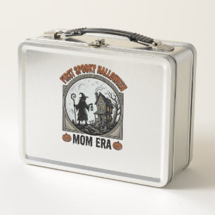 First Halloween Mum Vintage Engraving Haunted Witc Metal Lunch Box