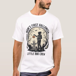 First Halloween Mum Vintage Spooky Moon Shirt_1 T-Shirt