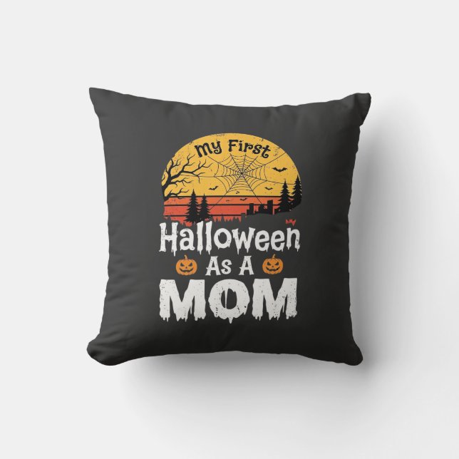 First Halloween Mum Vintage Sunset Design_1 Cushion (Front)