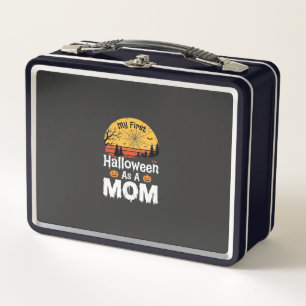 First Halloween Mum Vintage Sunset Design_1 Metal Lunch Box