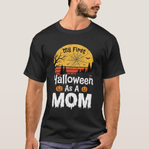 First Halloween Mum Vintage Sunset Design_1 T-Shirt