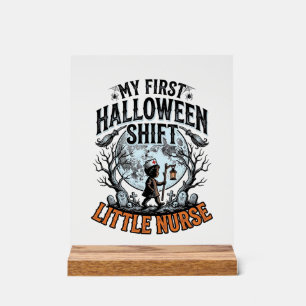 First Halloween Nurse Spooky Moon Infant Costume D Acrylic Sign