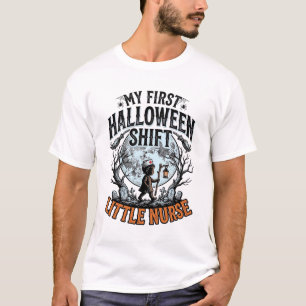 First Halloween Nurse Spooky Moon Infant Costume D T-Shirt